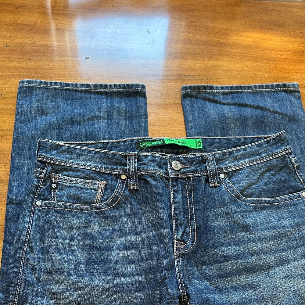 NWOT Rock & Roll Denim Men’s Pistol Straight Leg Jeans 36x34 - Picture 5 of 6